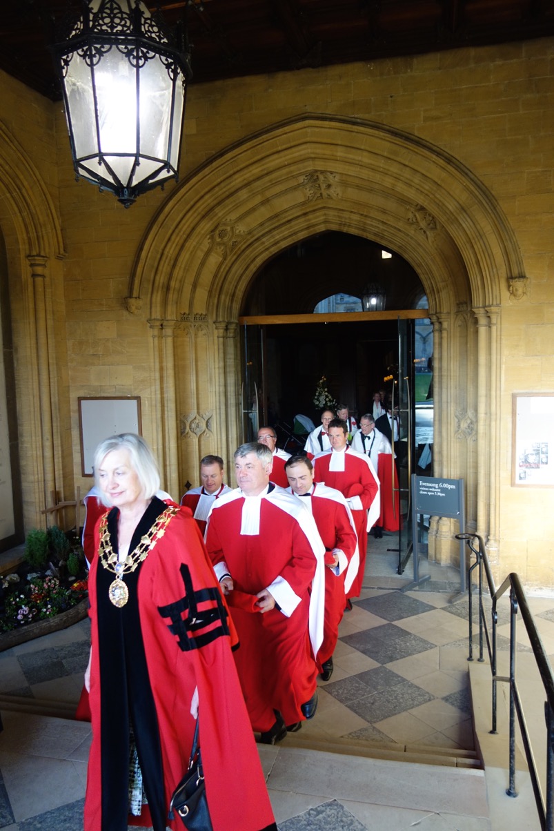 Leaving Evensong at Christ Church Oxford